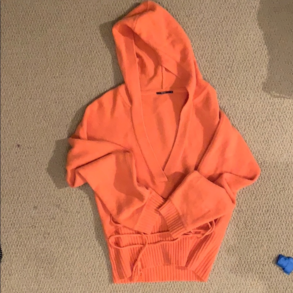 Orange Maya Hooded Sweater